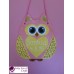 Customizable Owl Decor - Owl Wall Hanging - Owl Wall Decor - Pink and Yellow Heart Decor - Pink and Yellow Customizable Hanger - Salt Dough Owl - Customizable Name Decor 